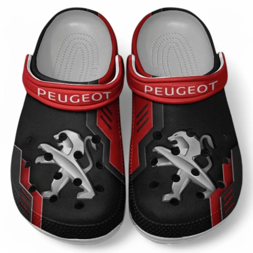 Peugeot Crocs Shoes, Clogs Men Women, Gift For Peugeot Fan CAR185031525280 - Red