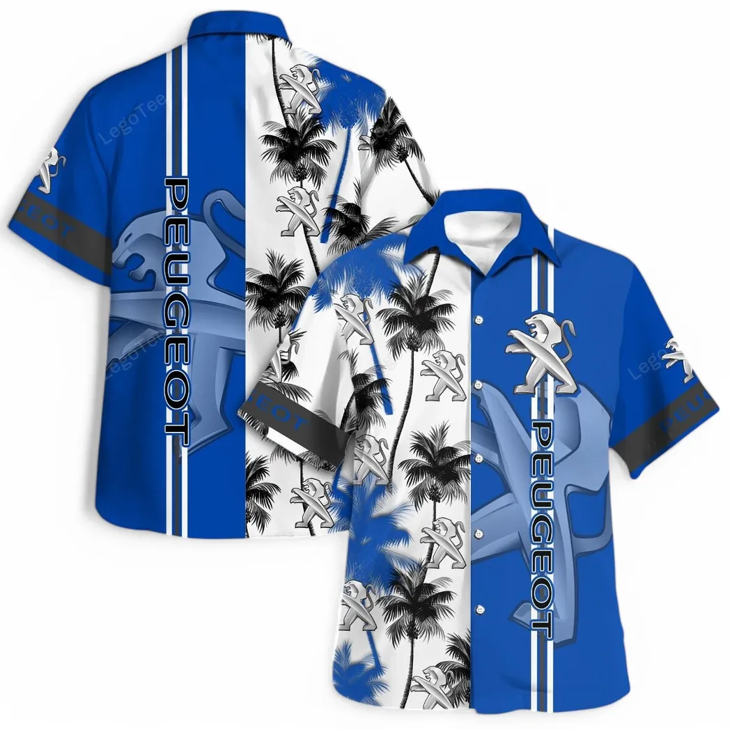 peugeot hawaiian shirt for men gift for peugeot lovers gift for him husband boyfriend car143021125063