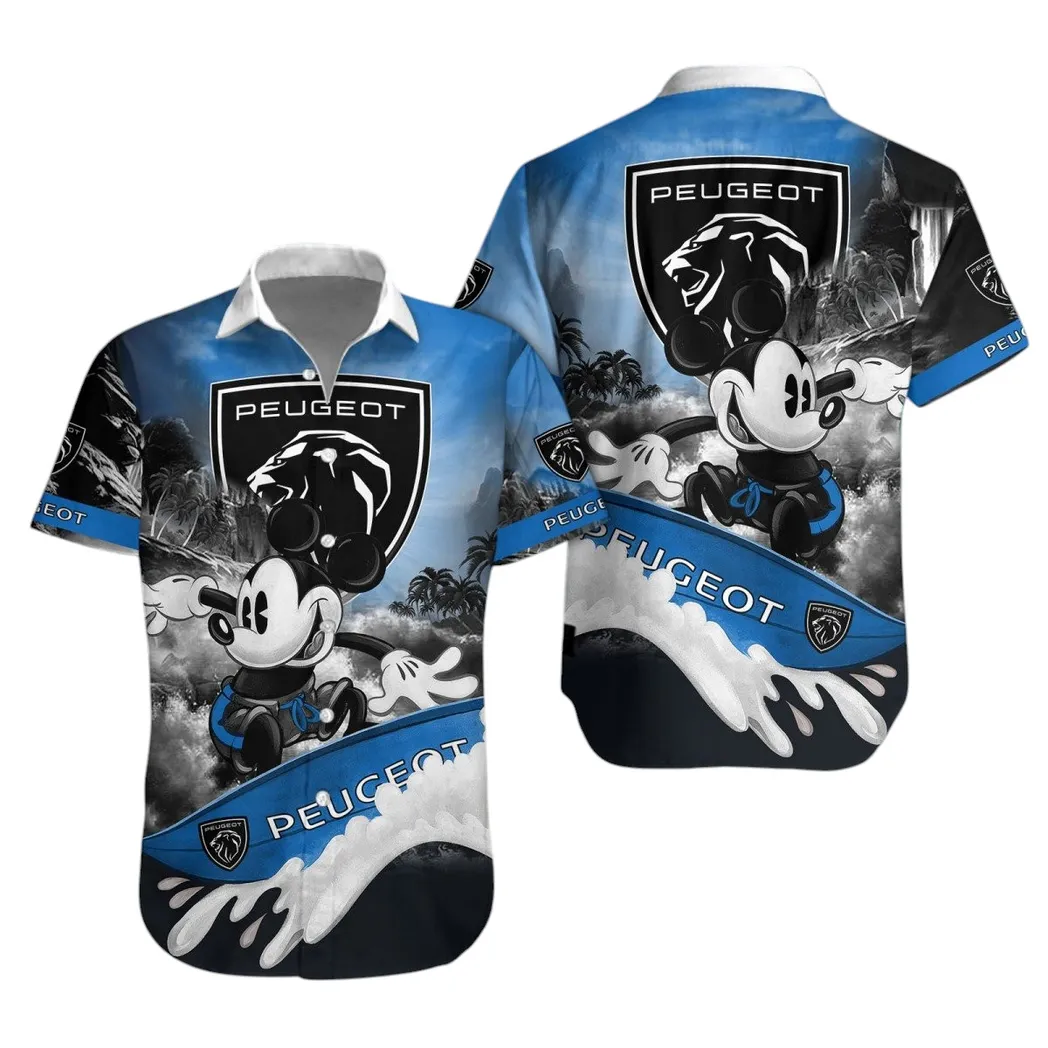 peugeot hawaiian shirt for men gift for peugeot lovers gift for him husband boyfriend car53030625093 735yp