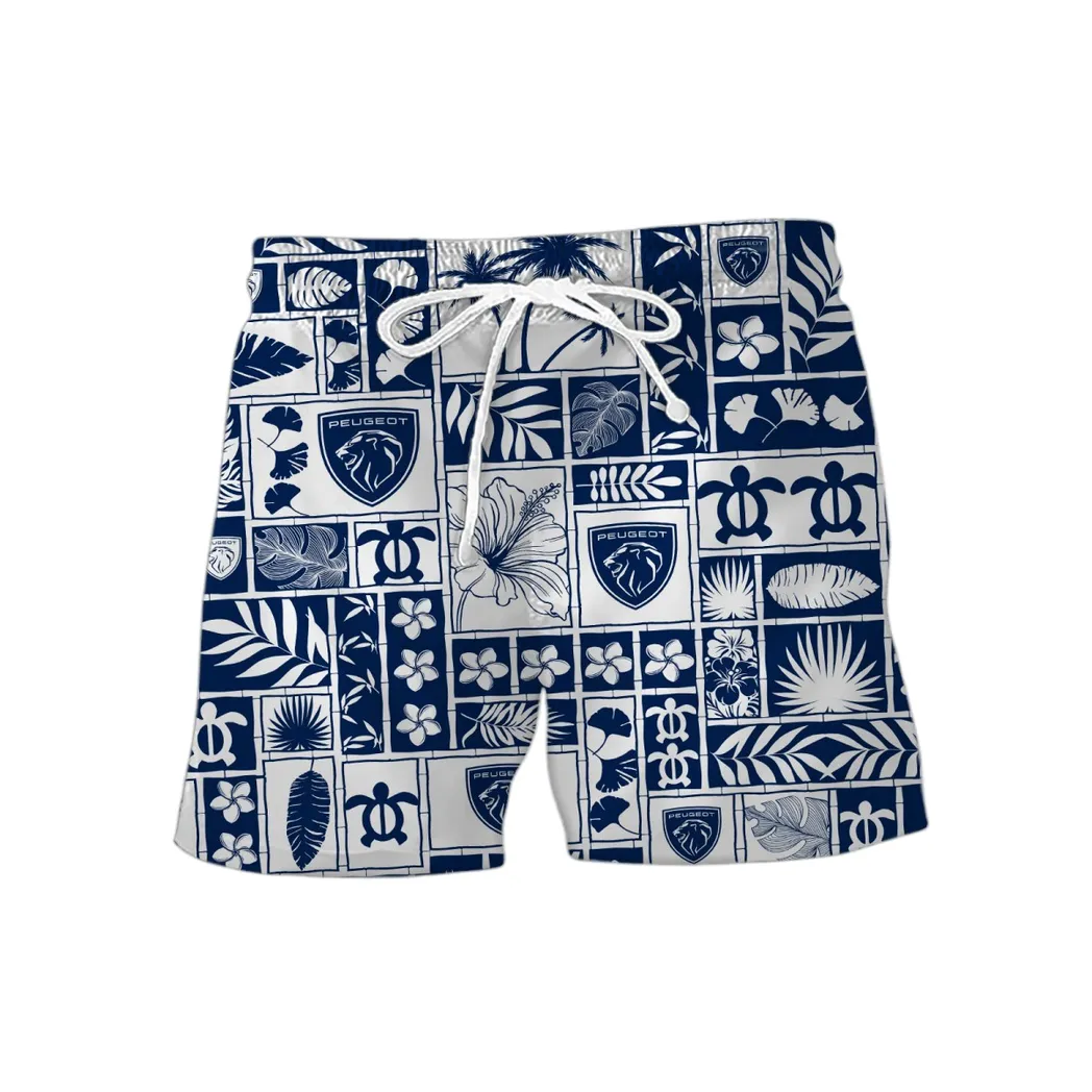 peugeot hawaiian shorts gift for peugeot lovers gift for him husband boyfriend car35021425115 2 z5klr