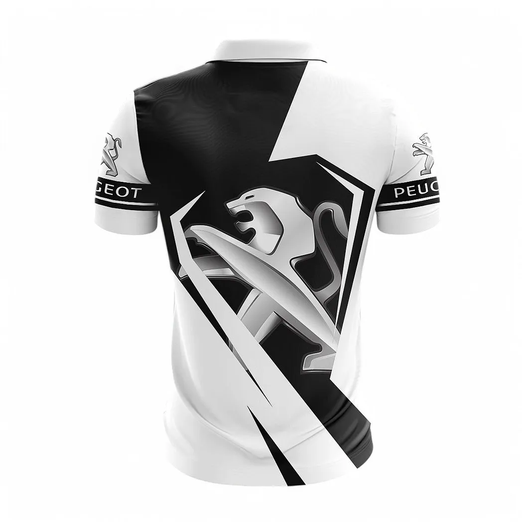 peugeot zipper polo shirt for men gift for peugeot fan car68022125956 qi933