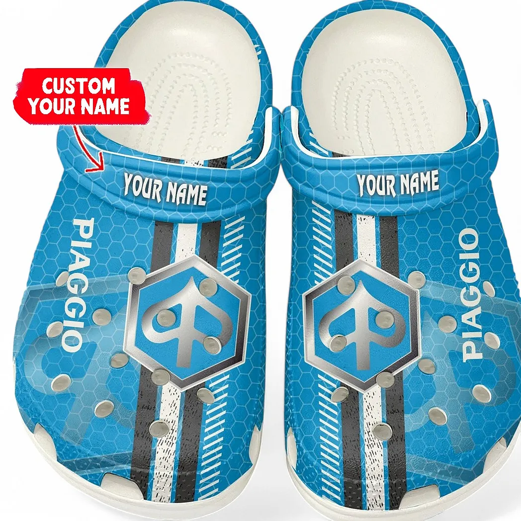 Piaggio Crocs Shoes Gift For Piaggio Lovers, Birthday Gift For Husband, Boyfriend CAR82022025641 - White
