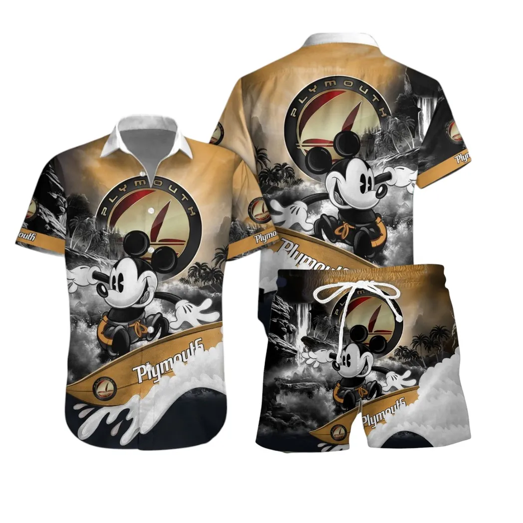 Plymouth Hawaiian Shirt Set, Gift For Plymouth Lovers, Gift For Him, Husband, Boyfriend CAR53030625094