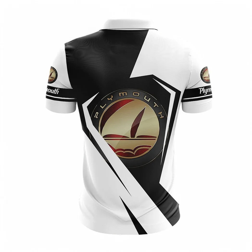 plymouth zipper polo shirt for men gift for plymouth fan car68022125960 rmw06