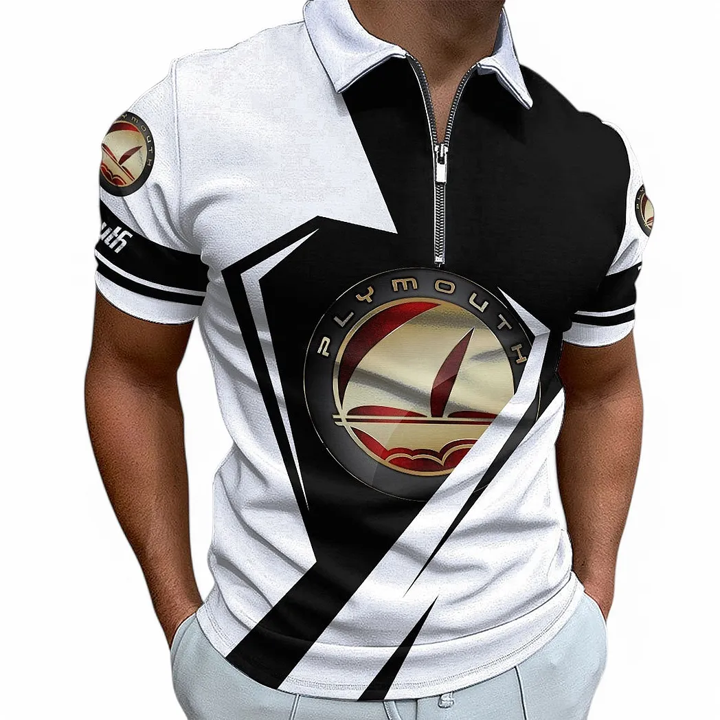plymouth zipper polo shirt for men gift for plymouth fan car68022125960 tkwld