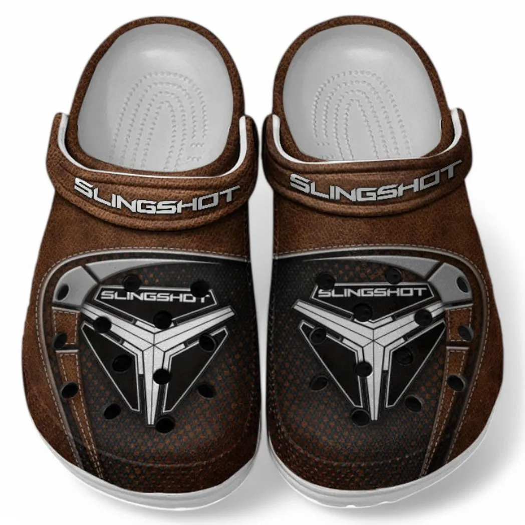 Polaris Slingshot Crocs Sandals For Men Women, Gift For Polaris Slingshot Fan CAR177031425574 - Brown