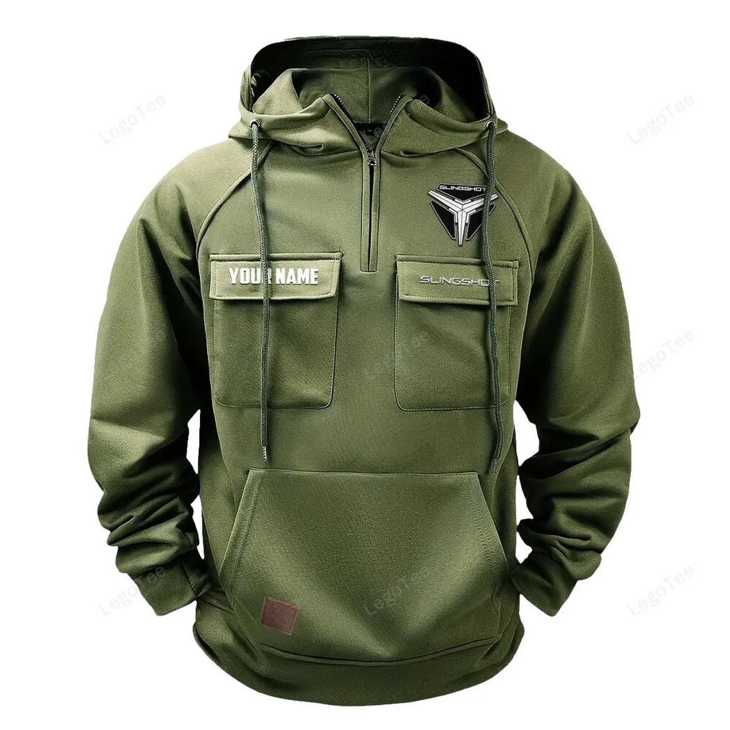 Polaris Slingshot Tactical Quarter Zip Hoodie, Gift For Polaris Slingshot Lovers, Gift For Him, Husband, Boyfriend - Army Green CAR109021425408-1