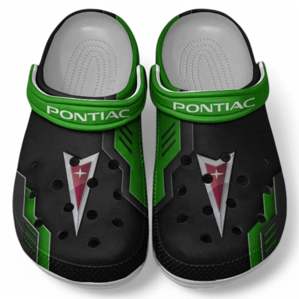 Pontiac Crocs Shoes, Clogs Men Women, Gift For Pontiac Fan CAR185031525248 - Green