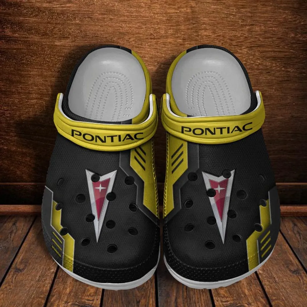 pontiac crocs shoes clogs men women gift for pontiac fan car185031525248 yellow logop