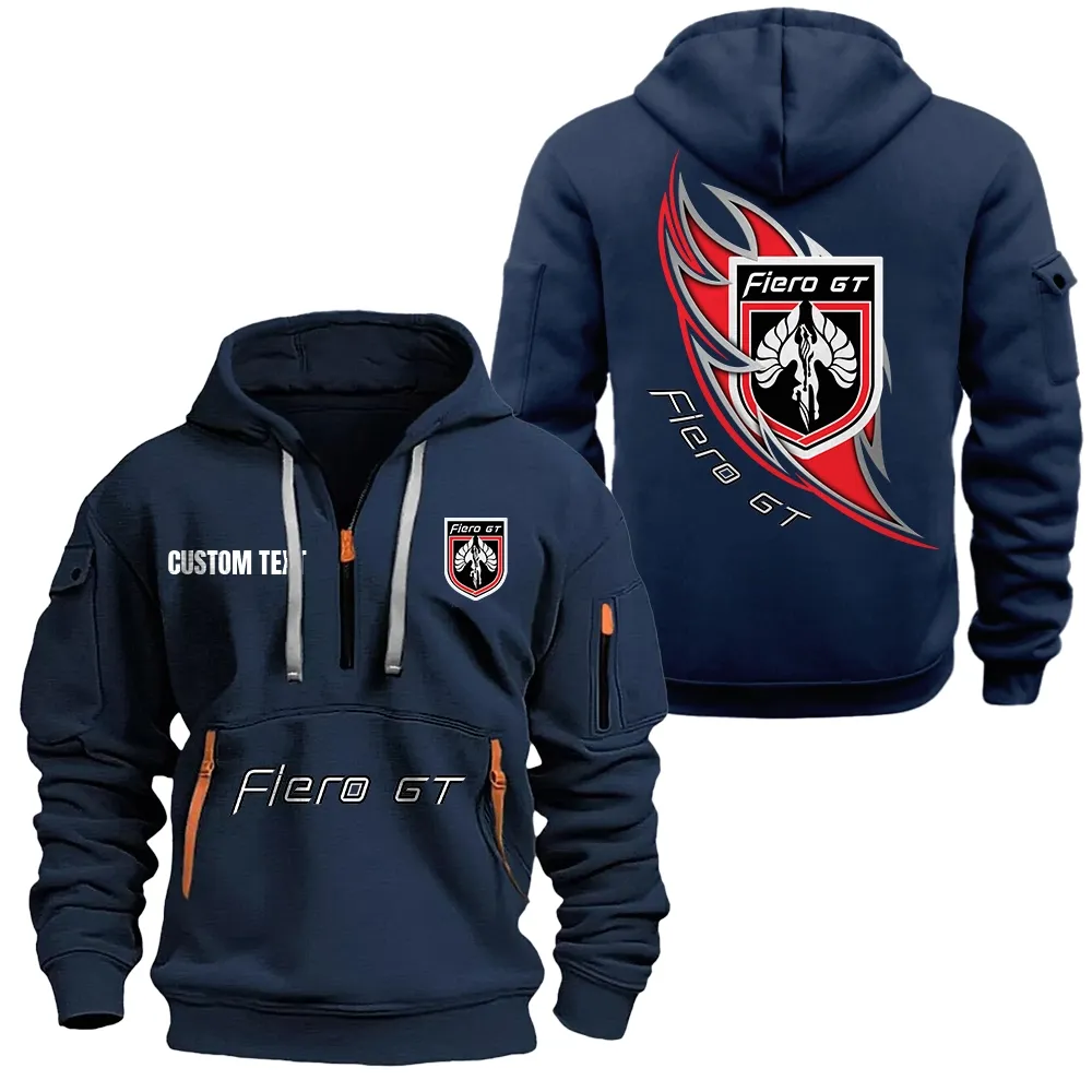 pontiac fiero hoodie half zipper car1701112161 car all over print hoodie half zipper navy bvoly