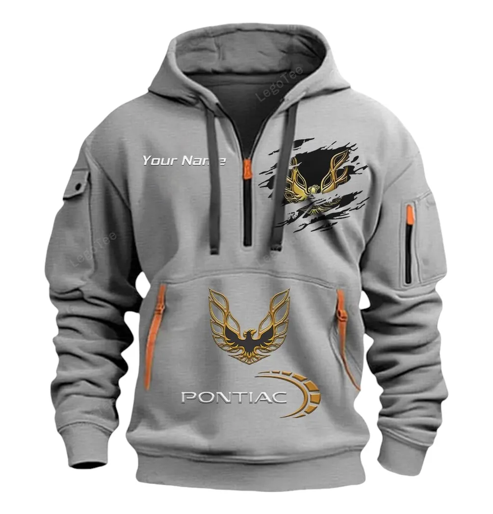 pontiac firebird half zip hoodie car113021425844 best gift for him husband boyfriend gray 3oavz