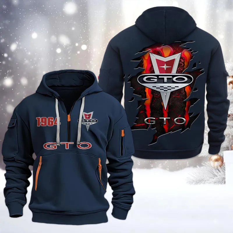 pontiac gto half zip hoodie all over print half zip hoodies for men car198032763 navy ldjvn
