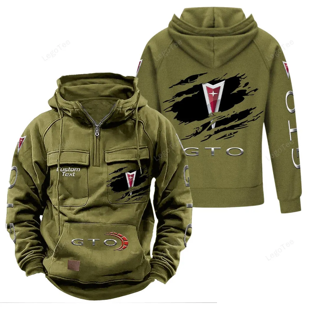 pontiac gto tactical quarter zip hoodie gift for pontiac gto lovers gift for him husband boyfriend army green car122021425056 1 tloqn
