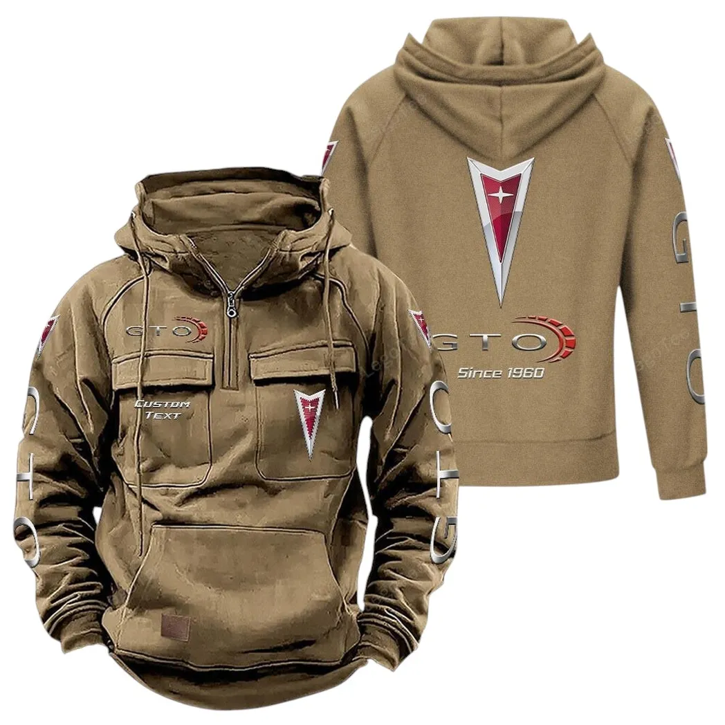 pontiac gto tactical quarter zip hoodie gift for pontiac gto lovers gift for him husband boyfriend khaki car96021425696 4 rn13y