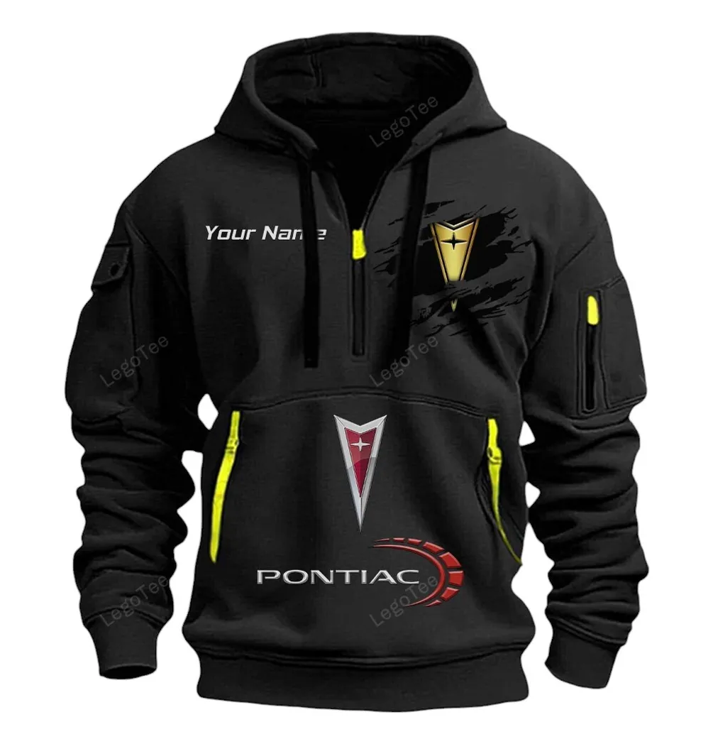 pontiac half zip hoodie car113021425848 best gift for him husband boyfriend black ob9cf