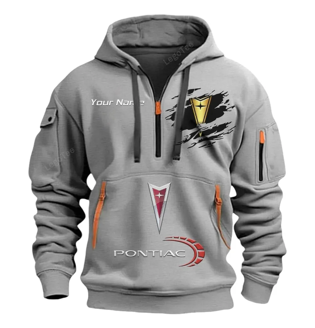 pontiac half zip hoodie car113021425848 best gift for him husband boyfriend gray hnale