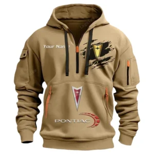 pontiac half zip hoodie car113021425848 best gift for him husband boyfriend khaki 1e8pb