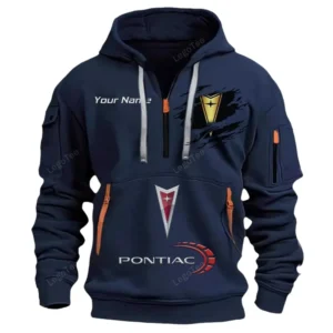 Pontiac Half Zip Hoodie CAR113021425848, Best Gift for Him, Husband, Boyfriend - Navy
