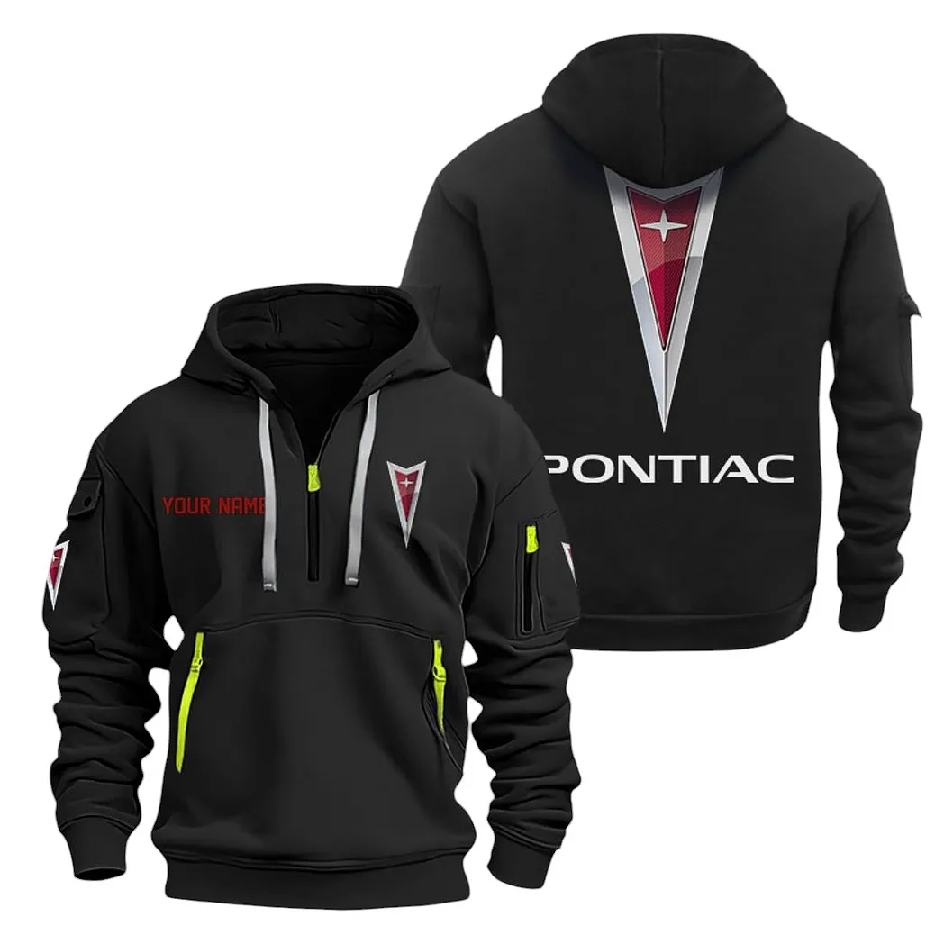 Pontiac Half Zip Hoodie For Men, Gift For Pontiac Lovers CAR20022125704 - Black