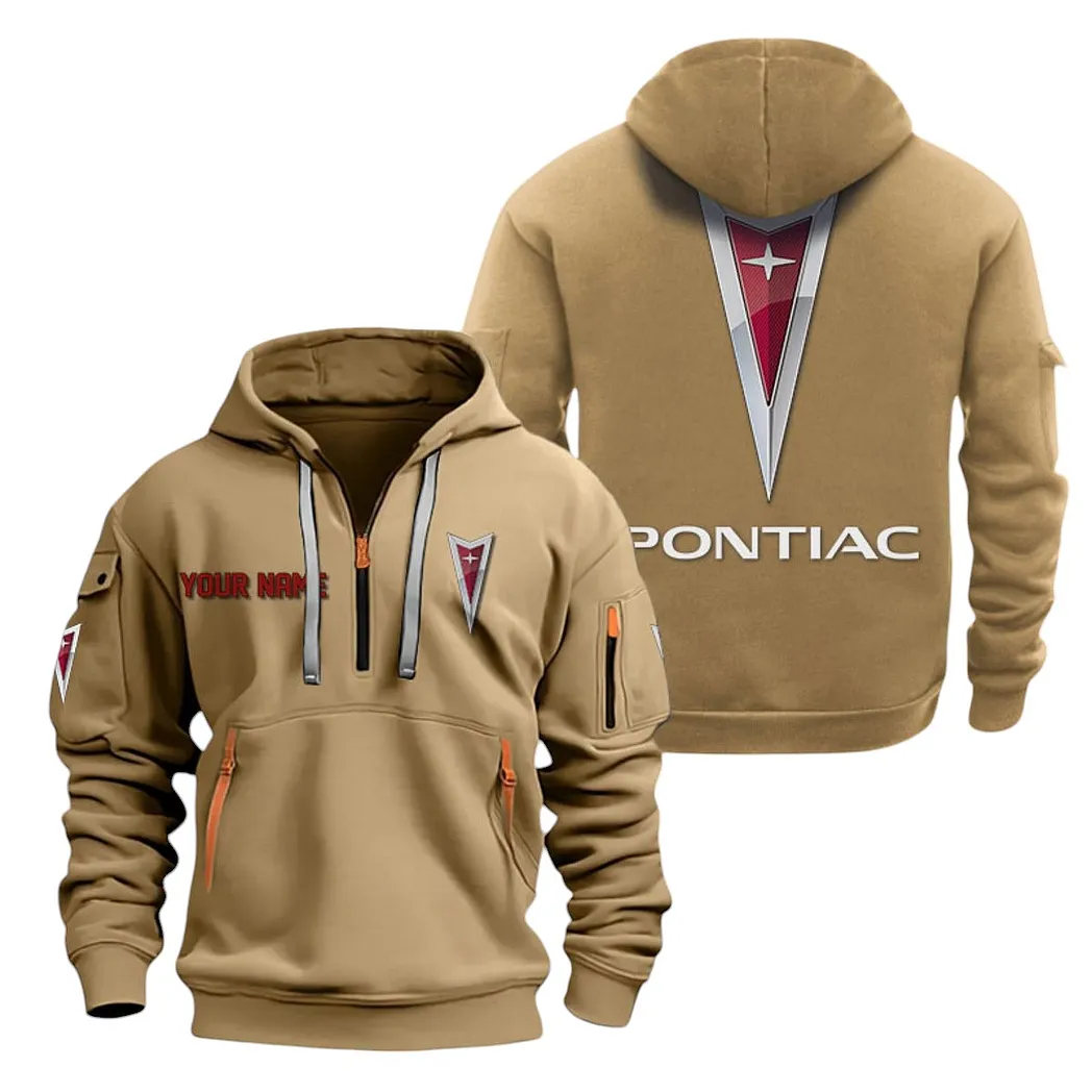 pontiac half zip hoodie for men gift for pontiac lovers car20022125704 khaki