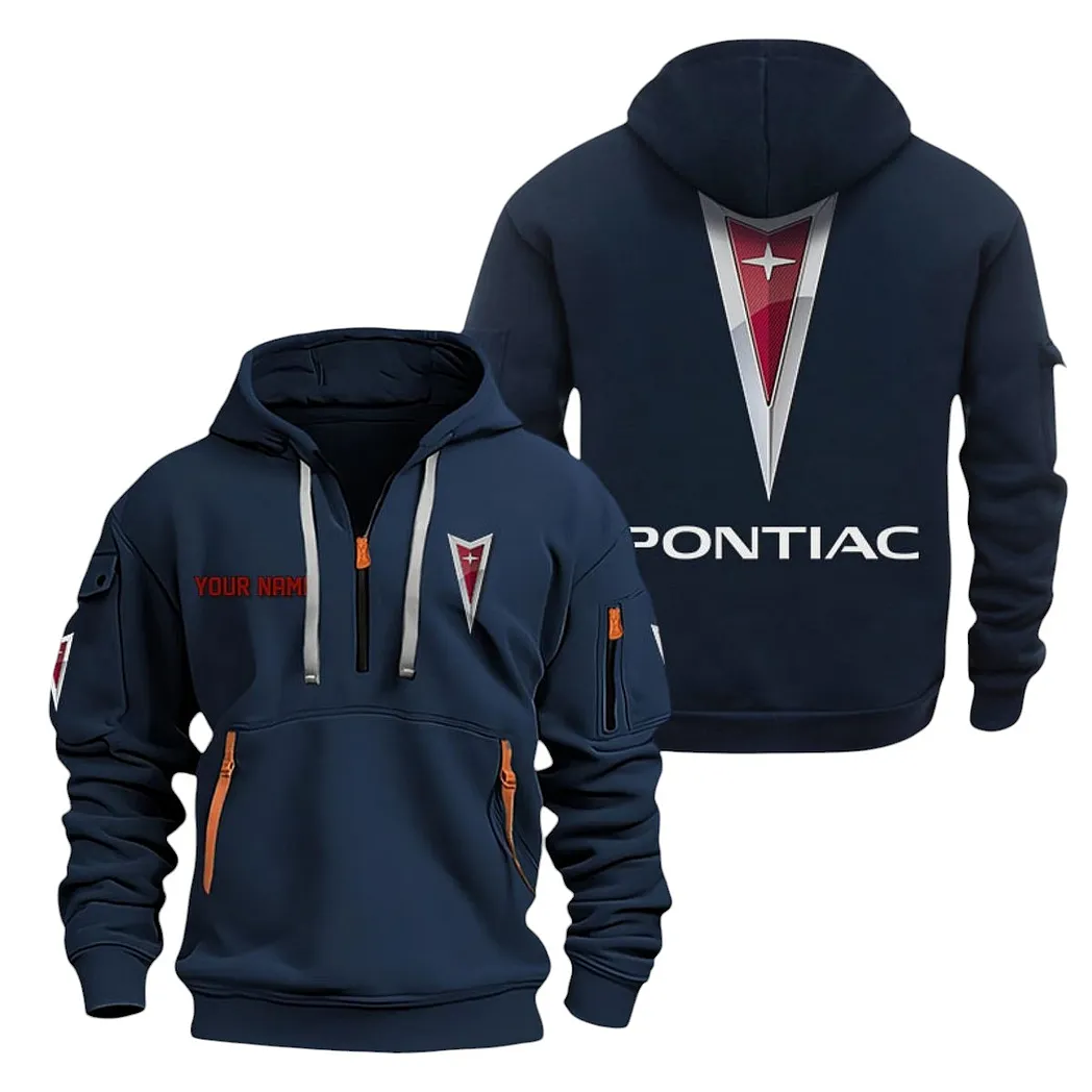 Pontiac Half Zip Hoodie For Men, Gift For Pontiac Lovers CAR20022125704 - Navy