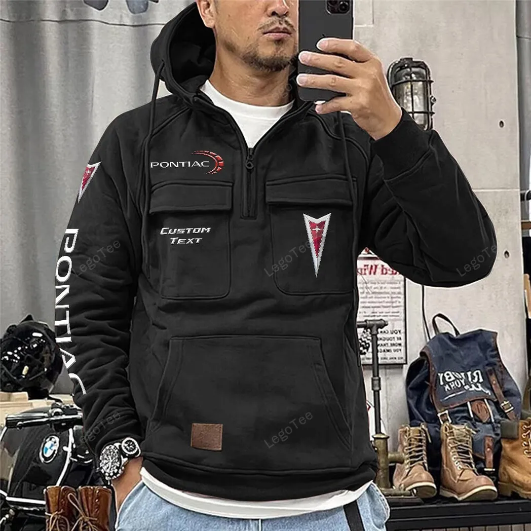pontiac tactical quarter zip hoodie car106021525054 gifts for men him husband boyfriend black oewjf