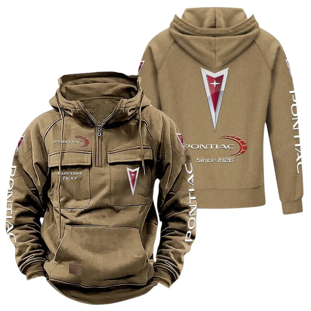 pontiac tactical quarter zip hoodie gift for pontiac lovers gift for him husband boyfriend khaki car96021425693 4 9yuda