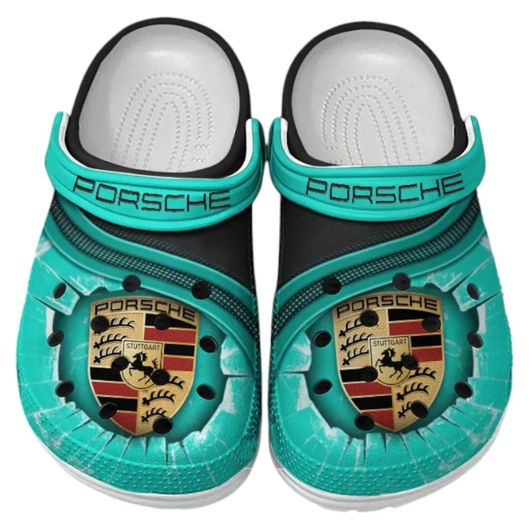 Porsche Crocs Clogs Men Women, Gift For Porsche Fan CAR188032025167 - Cyan