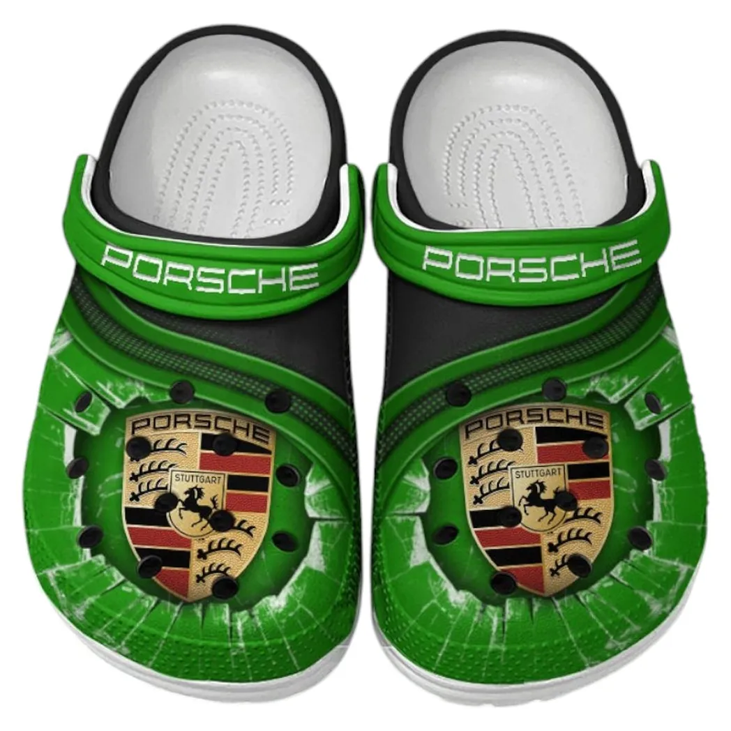 Porsche Crocs Clogs Men Women, Gift For Porsche Fan CAR188032025167 - Green