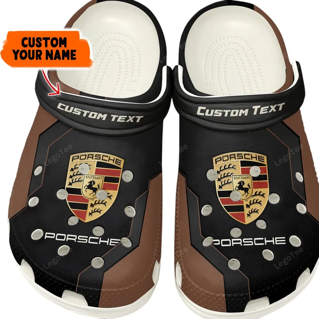 Porsche Crocs, Gift For Porsche Lovers, Gift For Him, Husband, Boyfriend - Brown CAR140021225556-2
