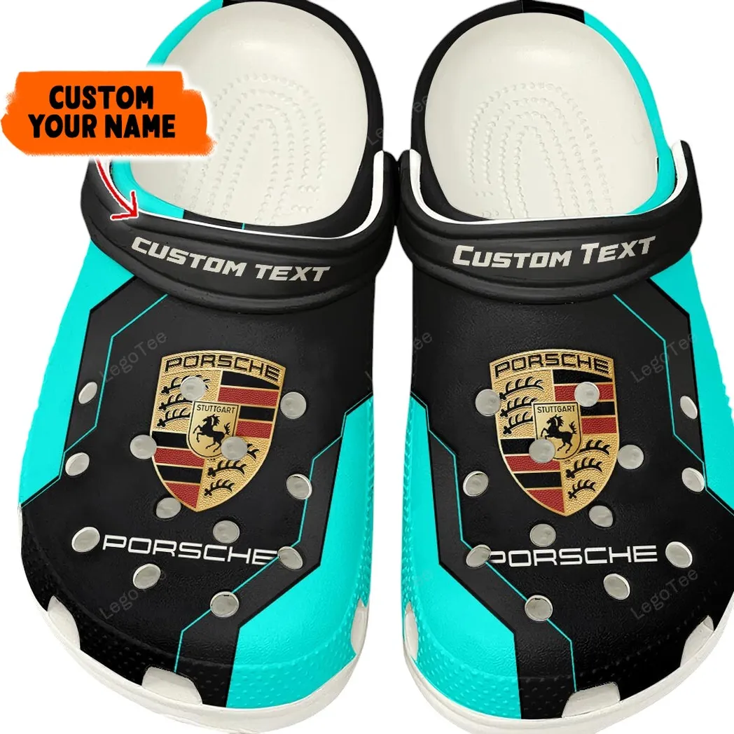 Porsche Crocs, Gift For Porsche Lovers, Gift For Him, Husband, Boyfriend - Cyan CAR140021225556-3