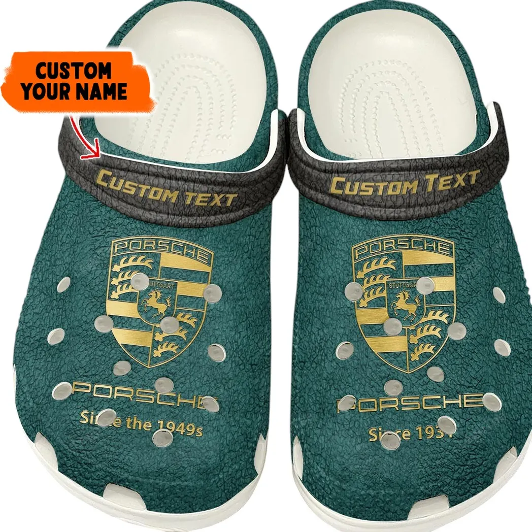 Porsche Crocs, Gift For Porsche Lovers, Gift For Him, Husband, Boyfriend - Cyan CAR141021225668-3
