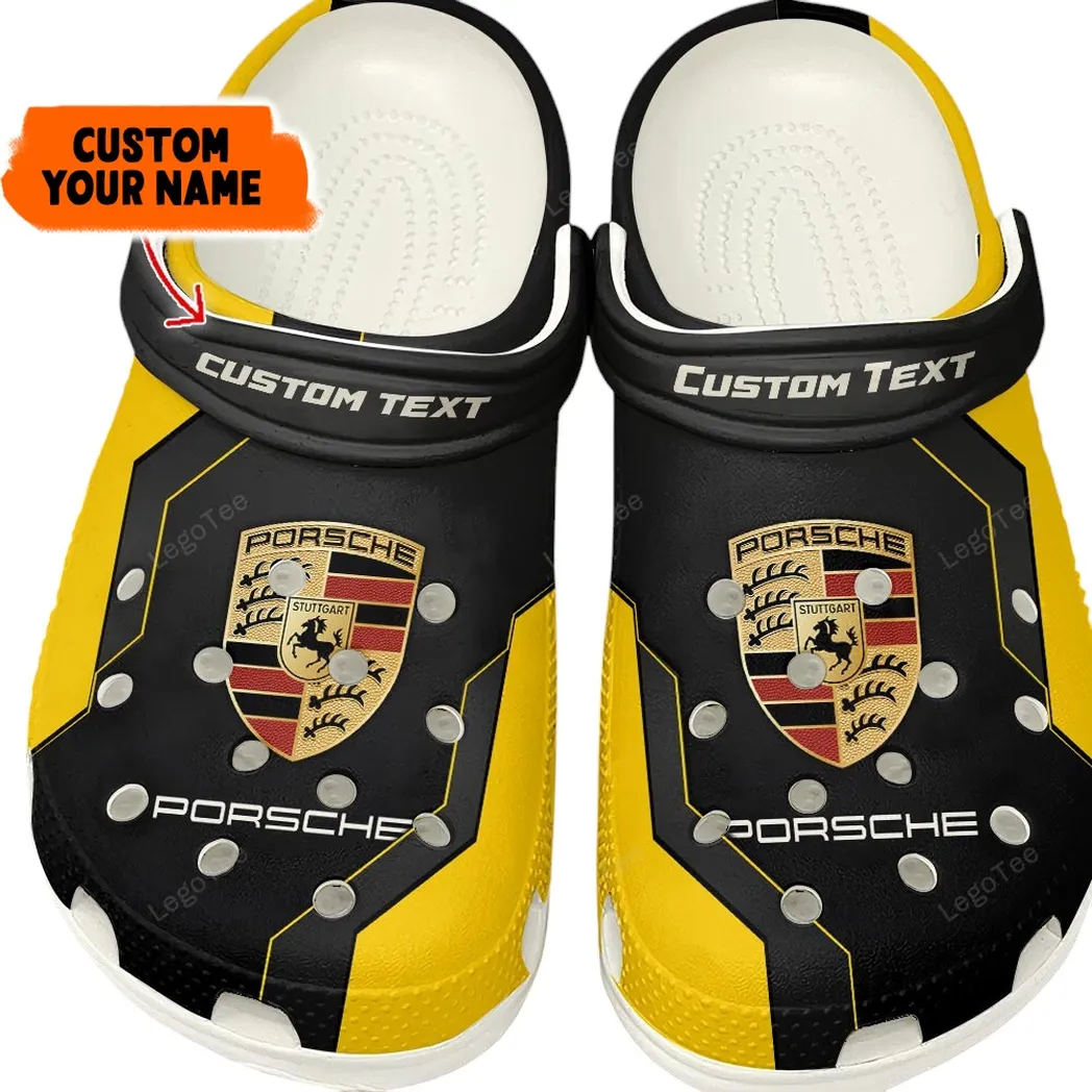 Porsche Crocs, Gift For Porsche Lovers, Gift For Him, Husband, Boyfriend - Yellow CAR140021225556-8