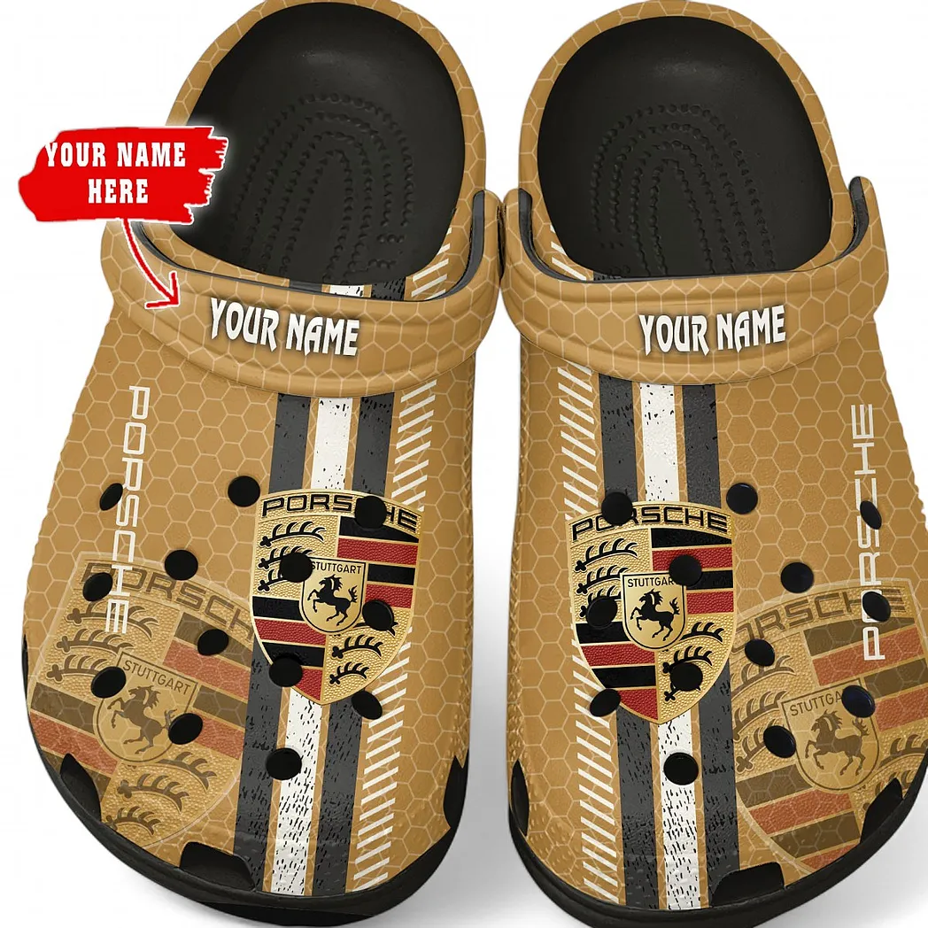 porsche crocs shoes gift for porsche lovers birthday gift for husband boyfriend car82022025644 black