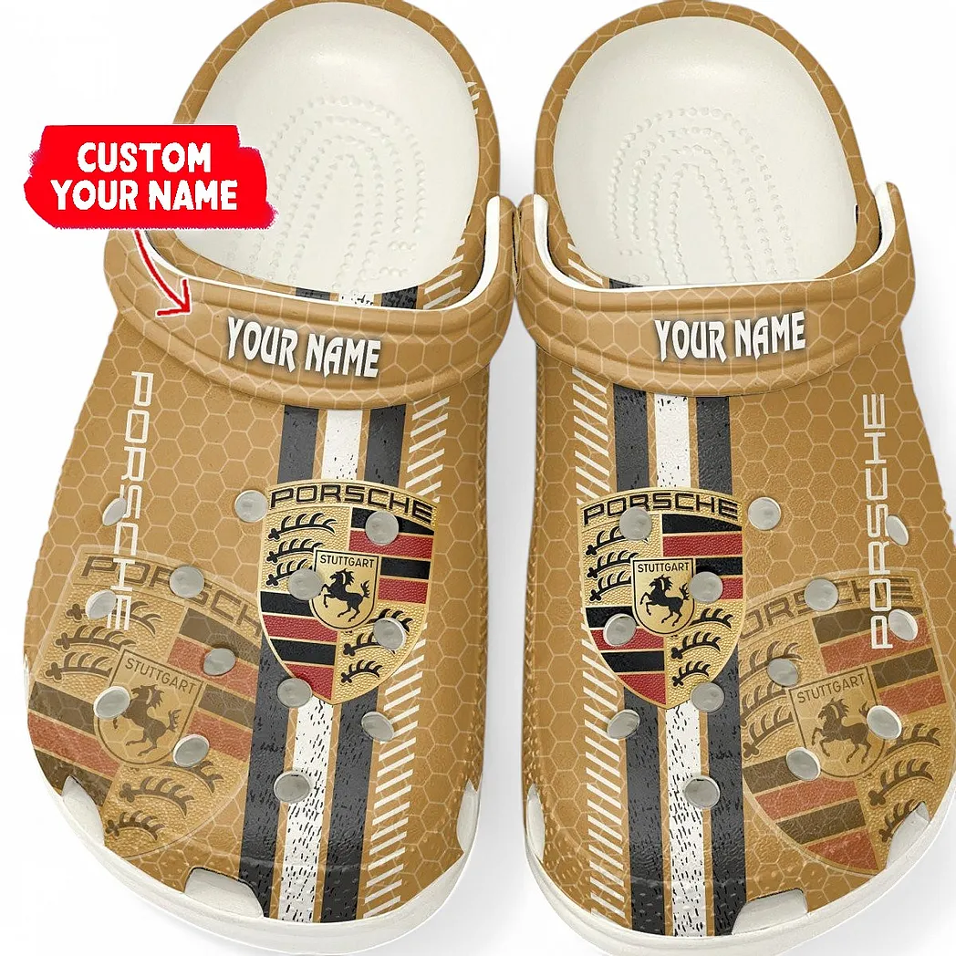 Porsche Crocs Shoes Gift For Porsche Lovers, Birthday Gift For Husband, Boyfriend CAR82022025644 - White