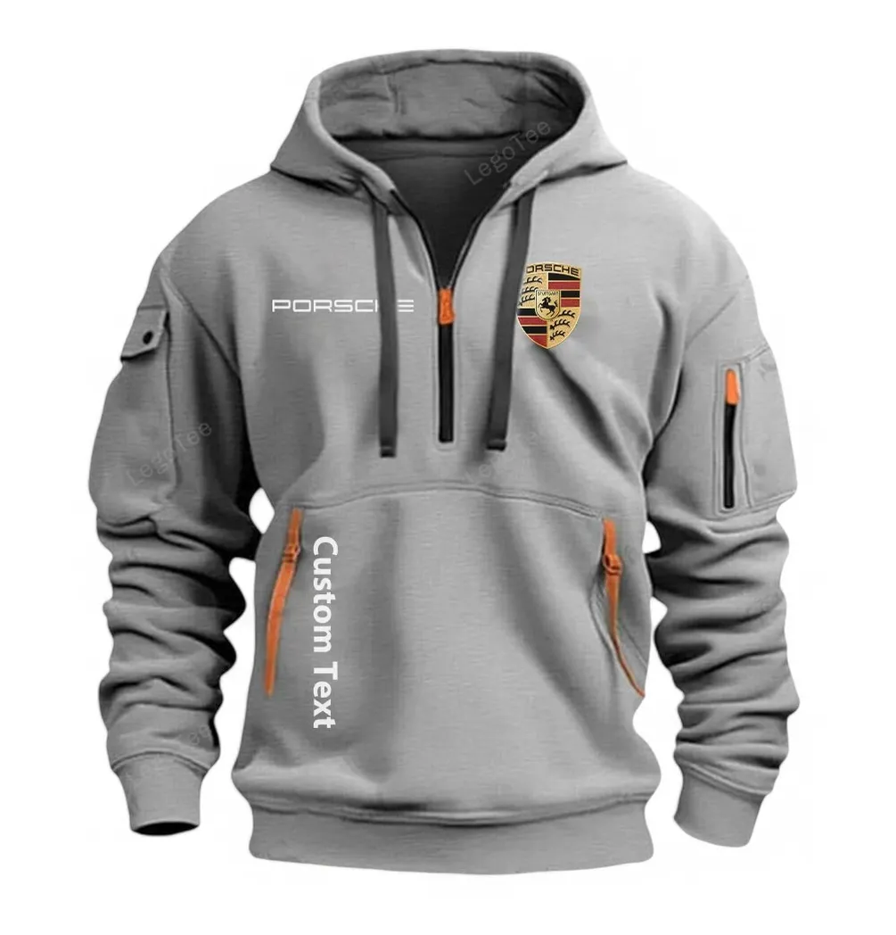 porsche half zip hoodie for men gift for him husband boyfriend gray car112021425558 2 p741y