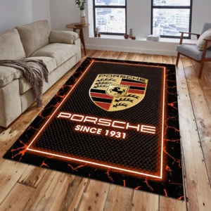 Porsche Rug, All Over Print Carpet For Porsche Lovers CAR5202192568 - Orange