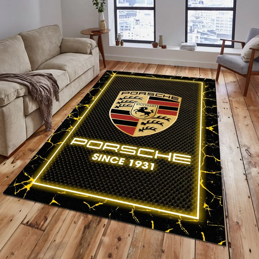 porsche rug gift for porsche lovers gift for him husband boyfriend car5202192568 yellow cgg8f