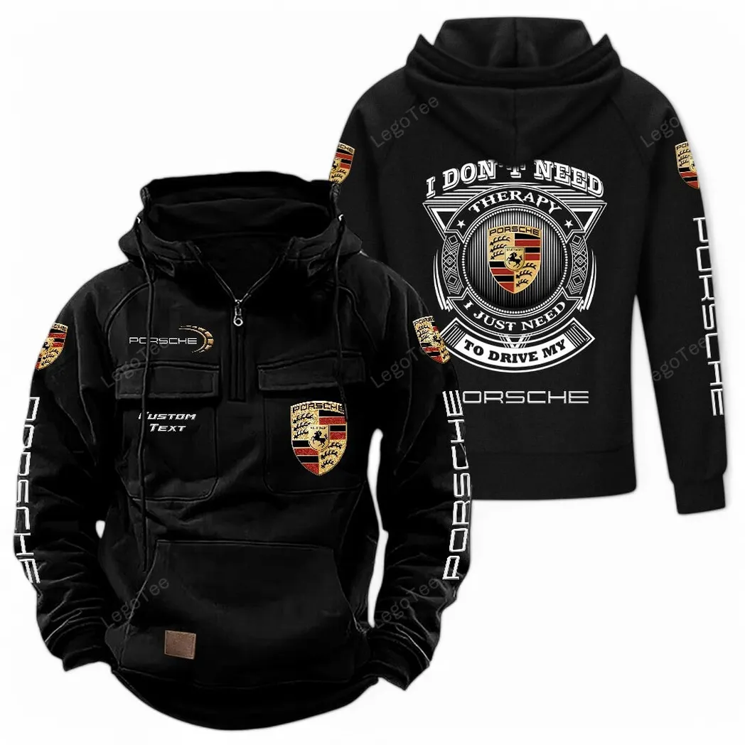 porsche tactical quarter zip hoodie car106021525003 gifts for men him husband boyfriend black 6phla