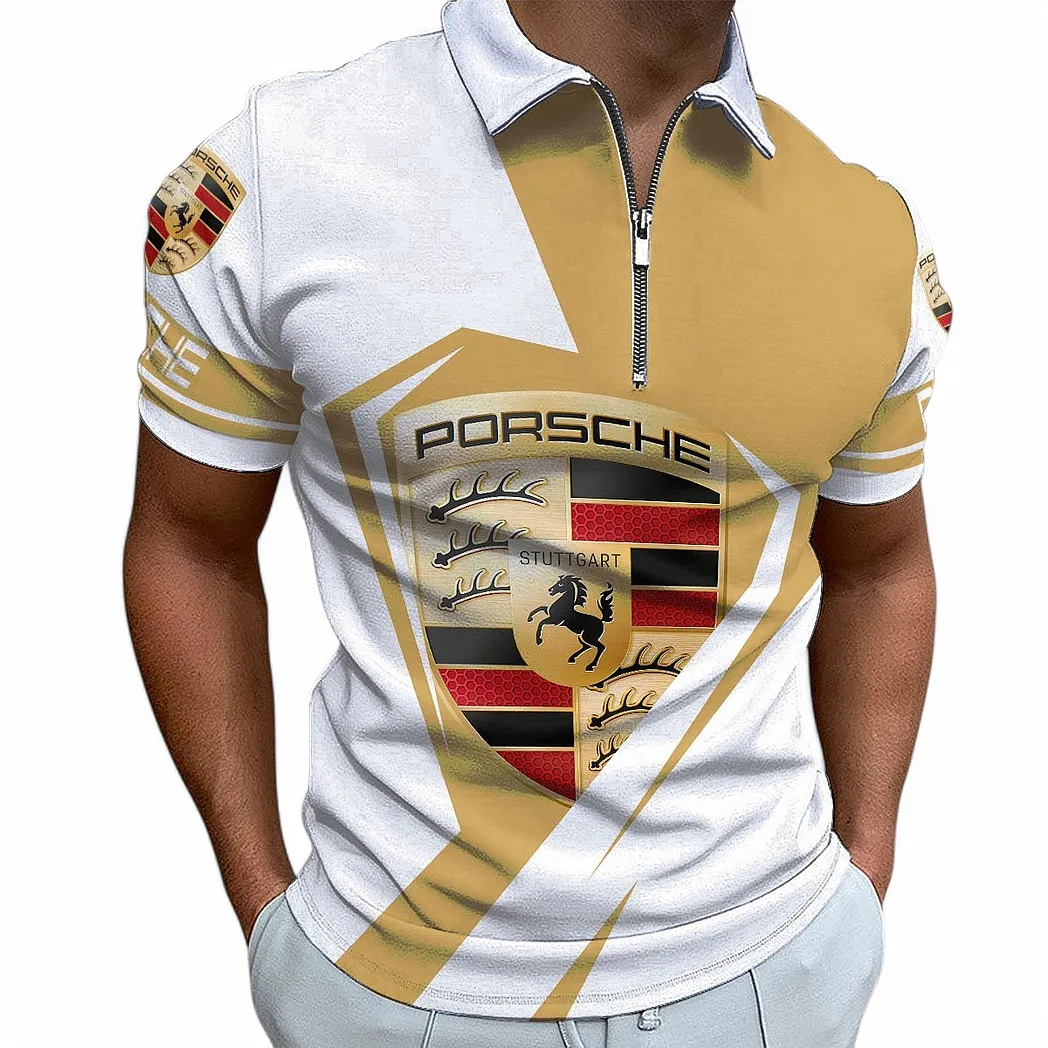 porsche zipper polo shirt for men gift for porsche fan car68022125895