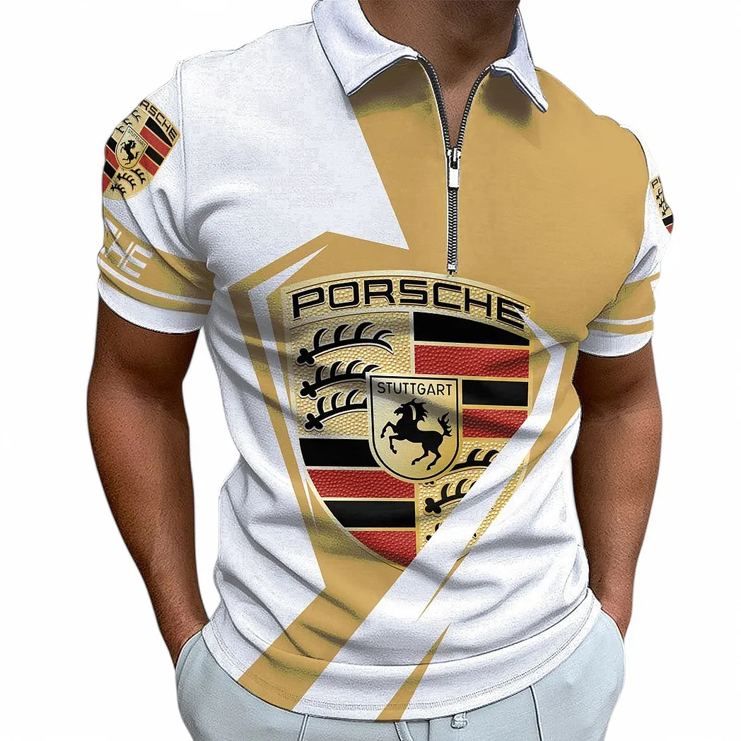 porsche zipper polo shirt for men gift for porsche fan car68022125914