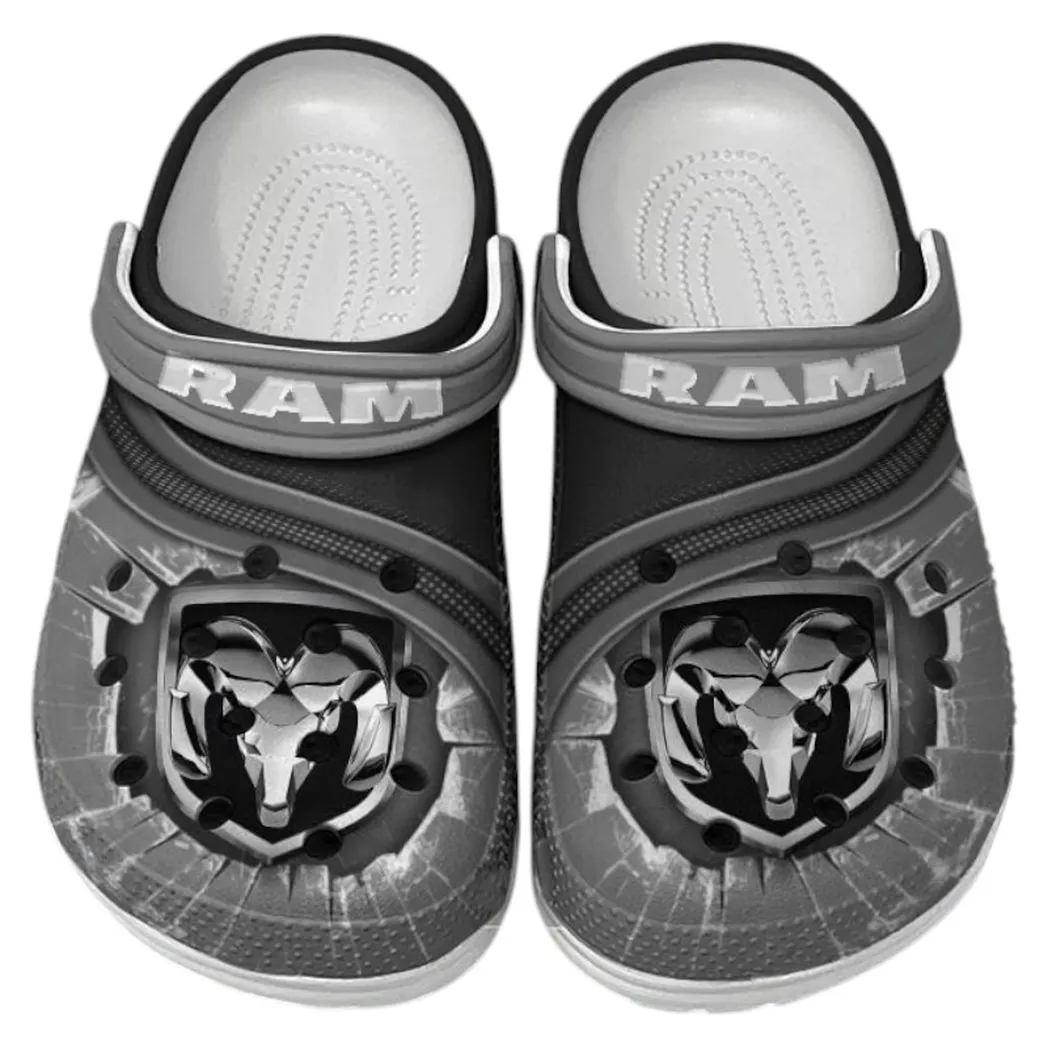 Ram truck Crocs Clogs Men Women, Gift For Ram truck Fan CAR188032025160 - Gray