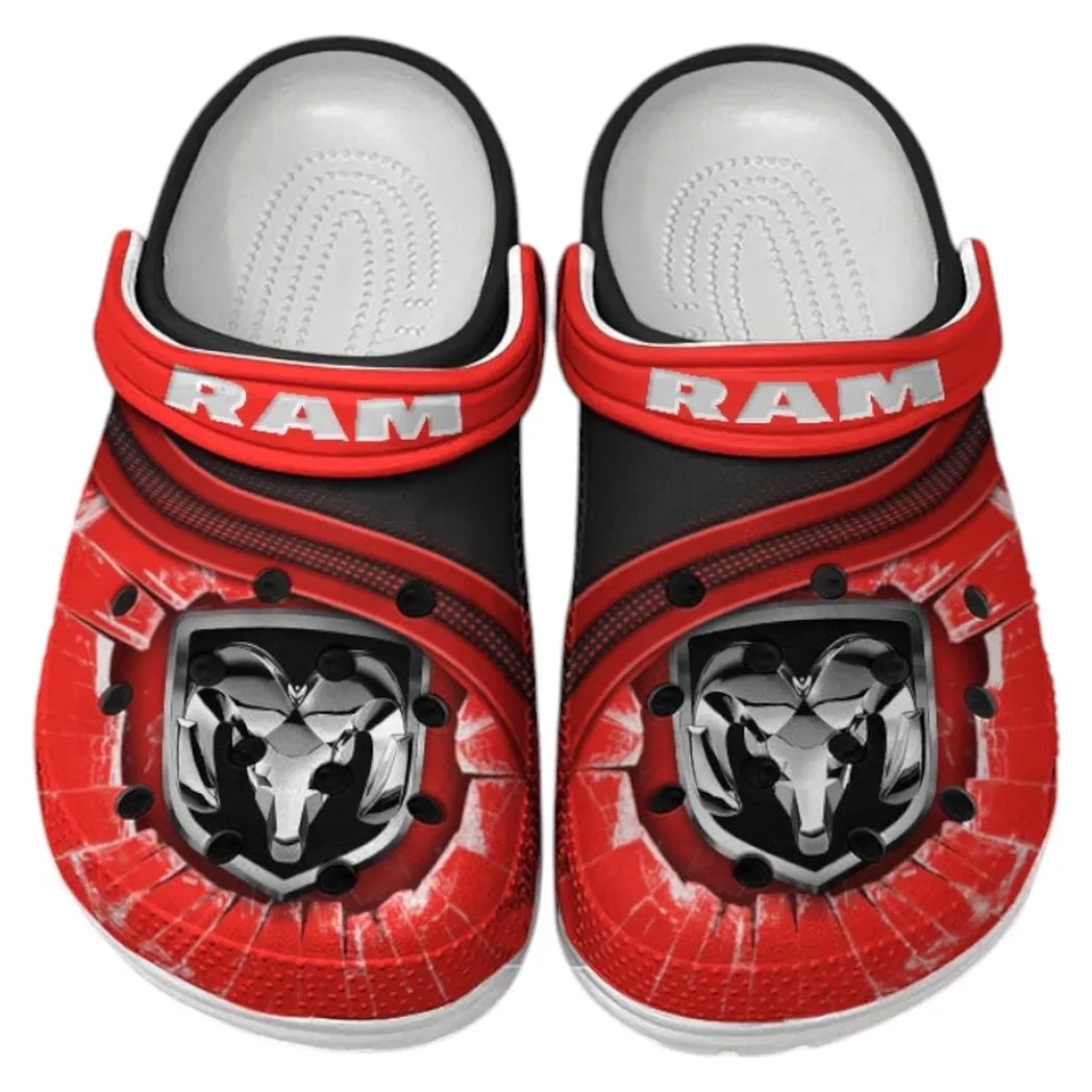 Ram truck Crocs Clogs Men Women, Gift For Ram truck Fan CAR188032025160 - Red