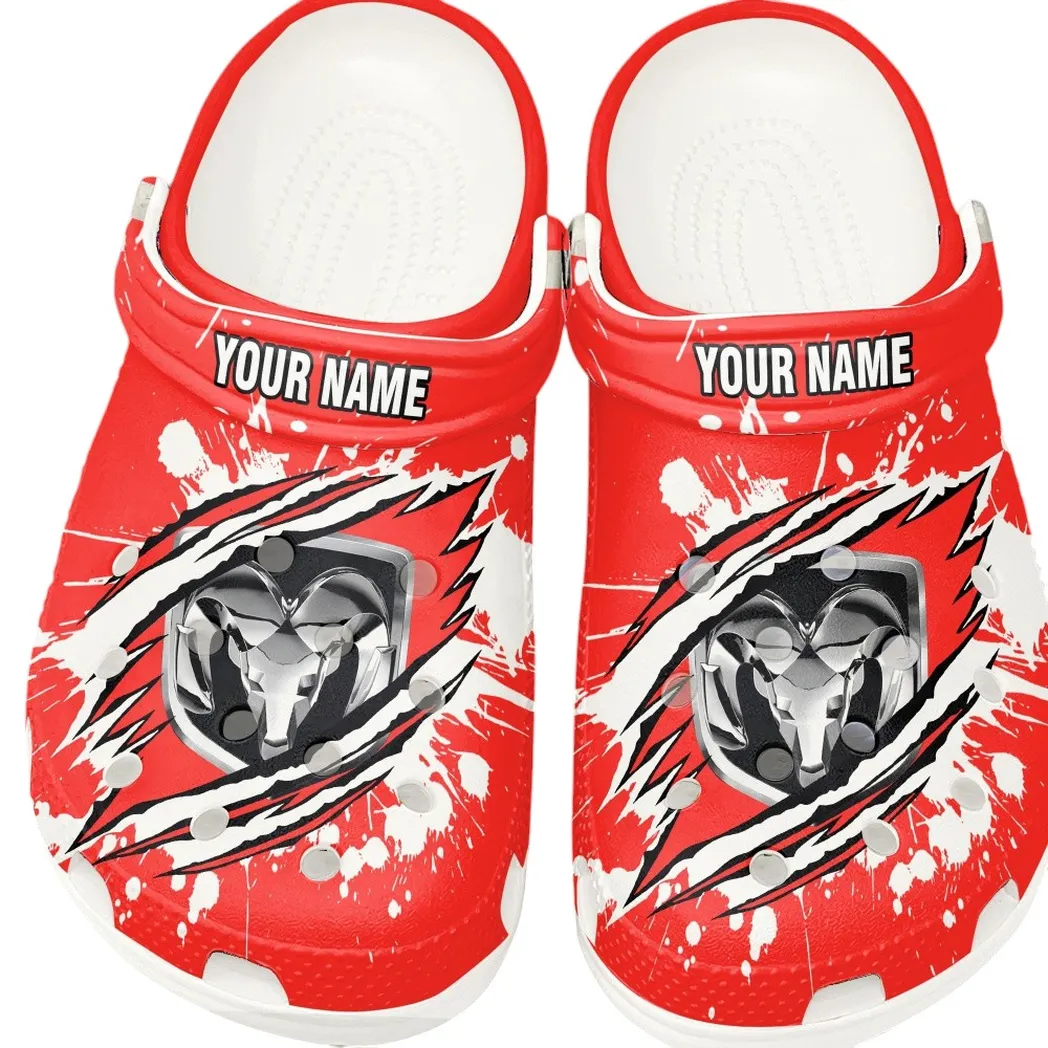 Ram Truck Crocs, Gift For Ram Truck Lovers, Gift For Him, Husband, Boyfriend CAR15303042523 - White