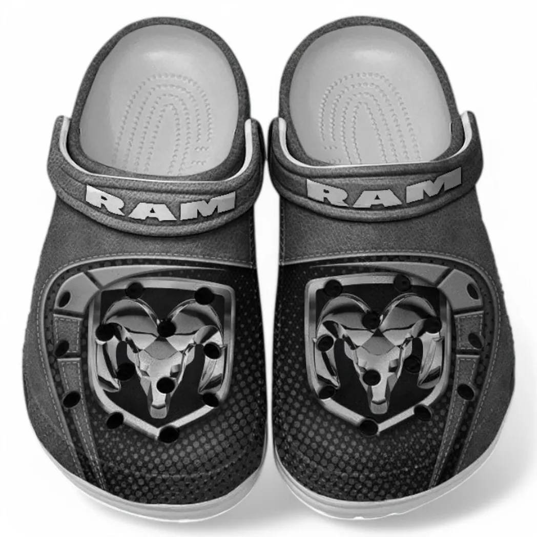 Ram truck Crocs Sandals For Men Women, Gift For Ram truck Fan CAR177031425612 - Gray