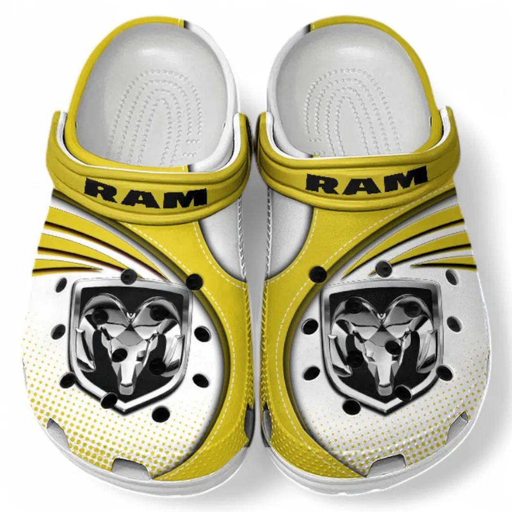 Ram truck Crocs Sandals For Men Women, Gift For Ram truck Fan CAR181031525739 - Yellow