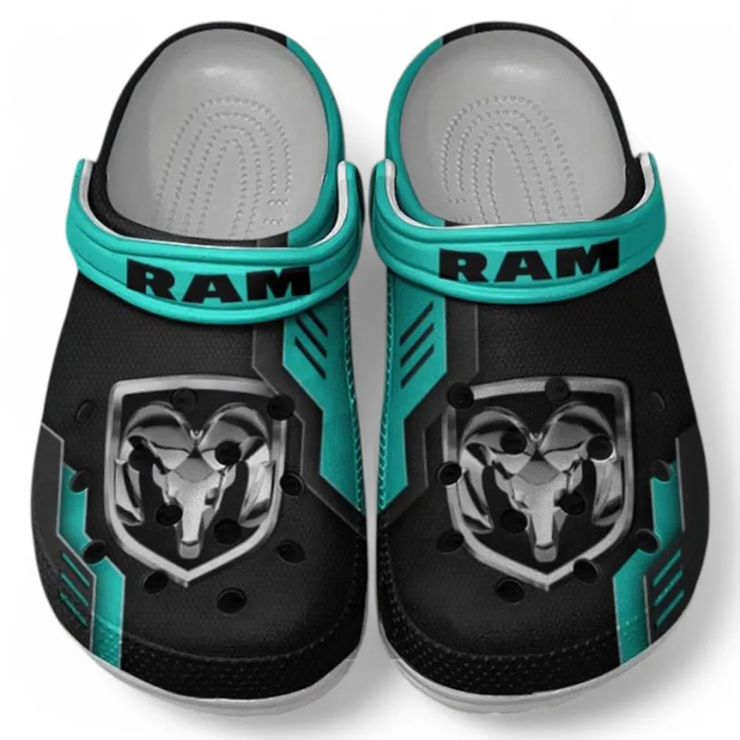 ram truck crocs shoes clogs men women gift for ram truck fan car185031525288 cyan idvye