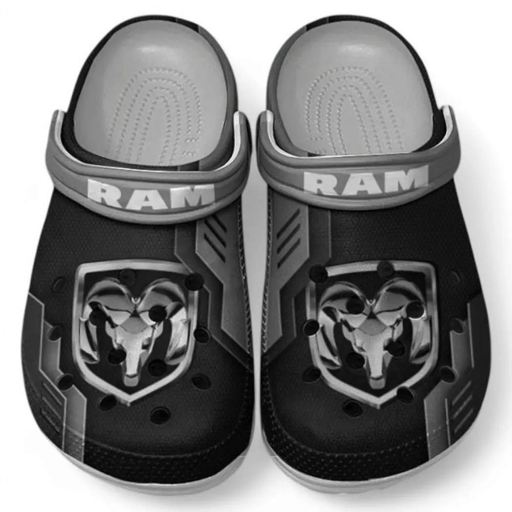 Ram truck Crocs Shoes, Clogs Men Women, Gift For Ram truck Fan CAR185031525288 - Gray