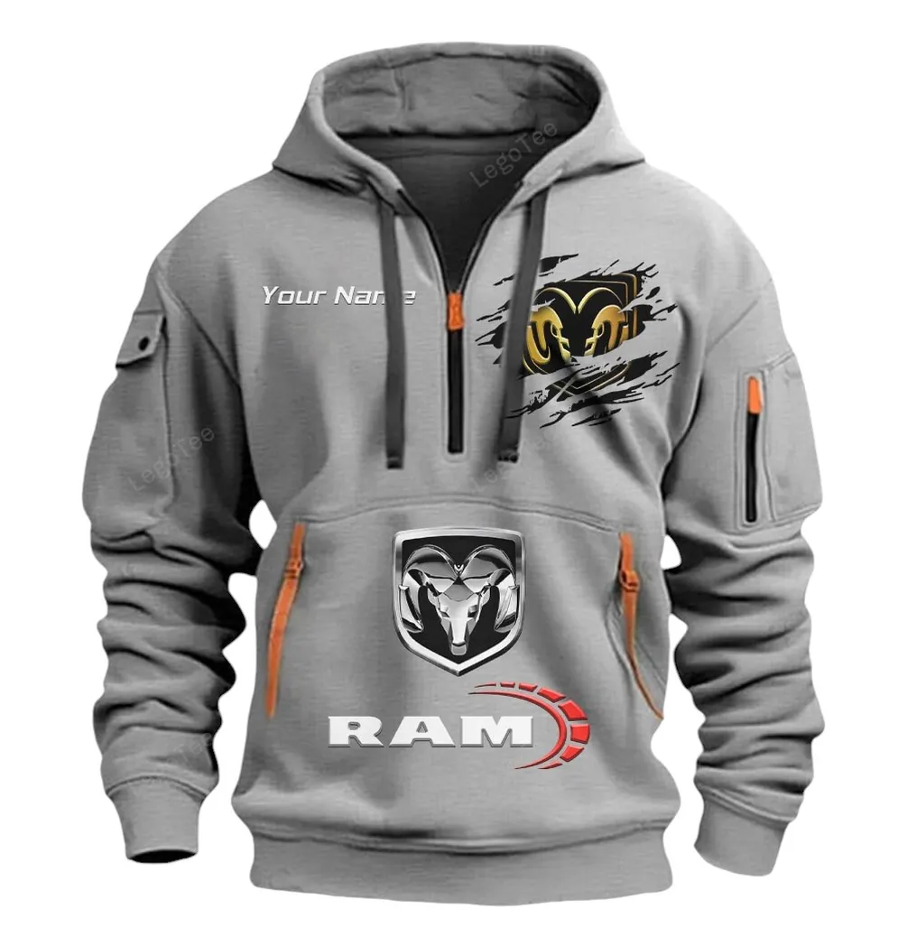 ram truck half zip hoodie car113021425788 best gift for him husband boyfriend gray 9vsvm