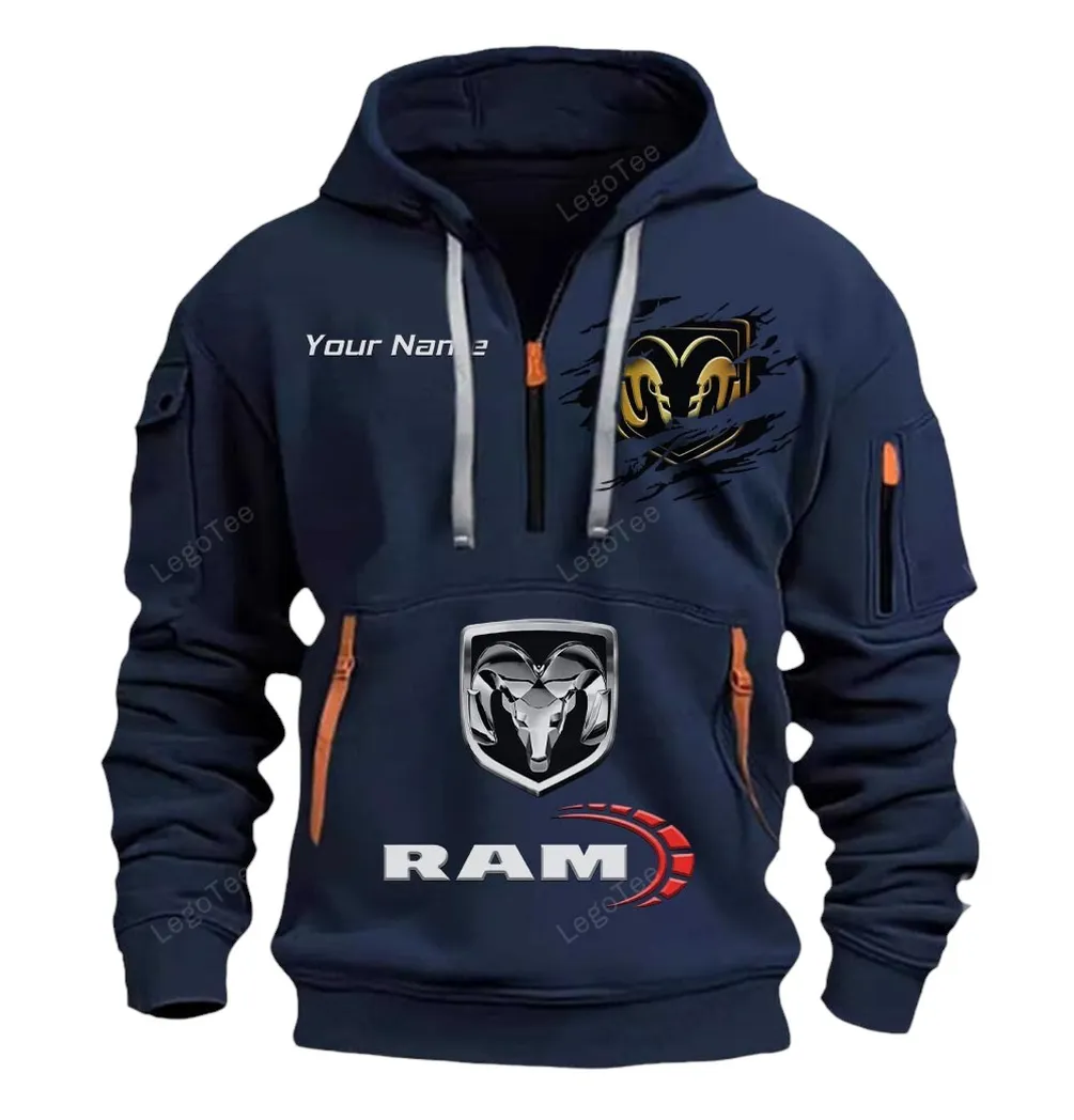 ram truck half zip hoodie car113021425788 best gift for him husband boyfriend navy ugdtu